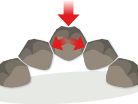 Illustration of an arch of stones