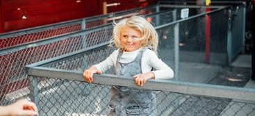 Excited kid in park