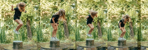 Girl jumping