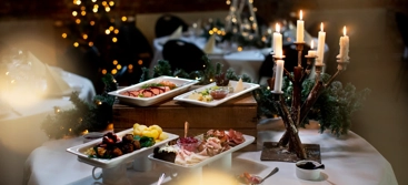 Mat uppdukad för julbord