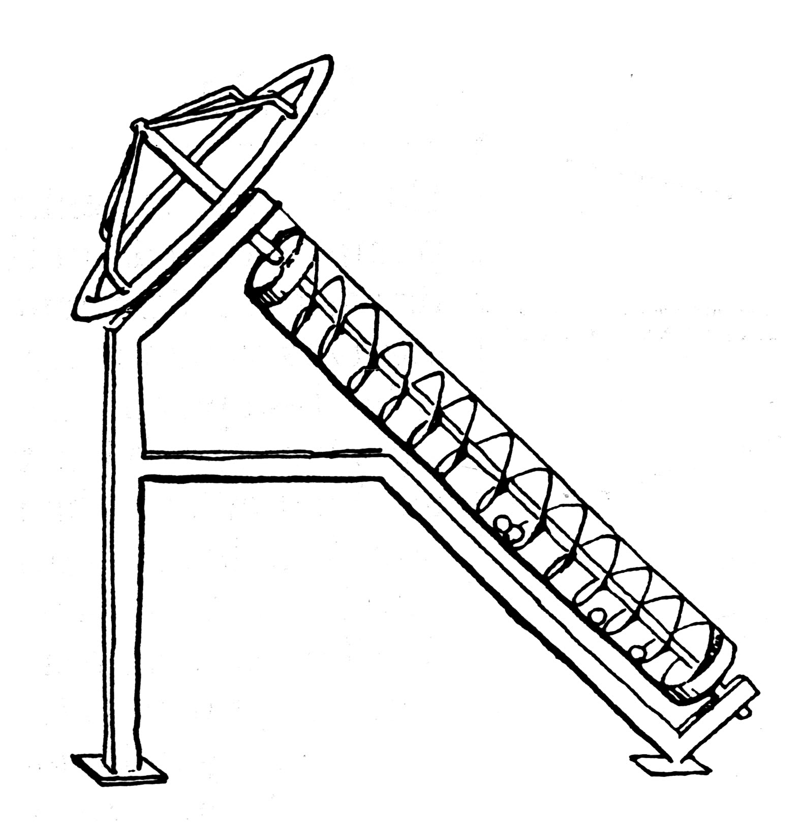 Illustration av experimentet Arkimedes skruv