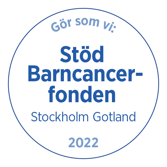 Logga för barncancerfonden Stockholm Gotland